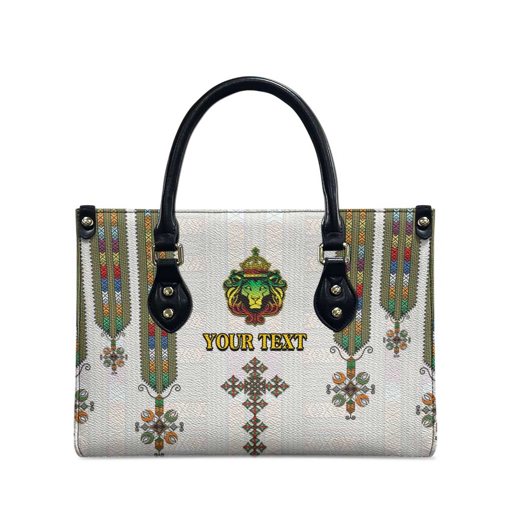 Personalized Ethiopia Lion Of Judah Leather Bag Tibeb Style