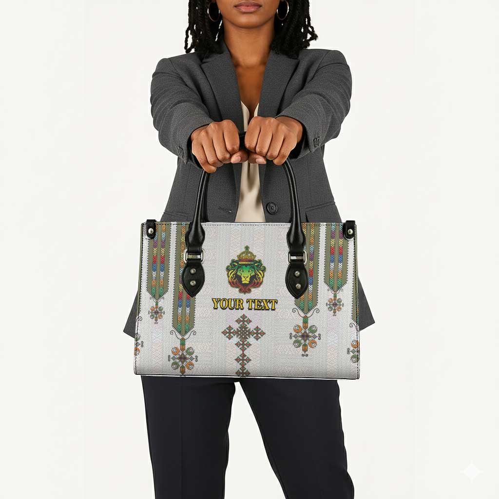 Personalized Ethiopia Lion Of Judah Leather Bag Tibeb Style