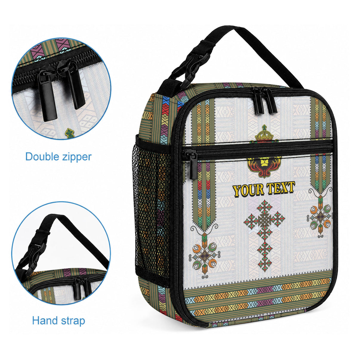 Personalized Ethiopia Lion Of Judah Lunch Bag Tibeb Style