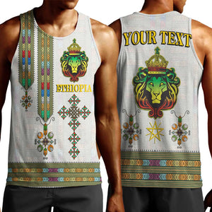 Personalized Ethiopia Lion Of Judah Men Tank Top Tibeb Style