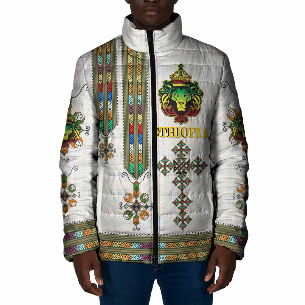 Personalized Ethiopia Lion Of Judah Padded Jacket Tibeb Style