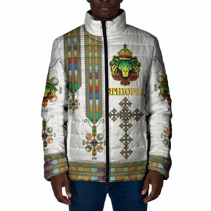 Personalized Ethiopia Lion Of Judah Padded Jacket Tibeb Style