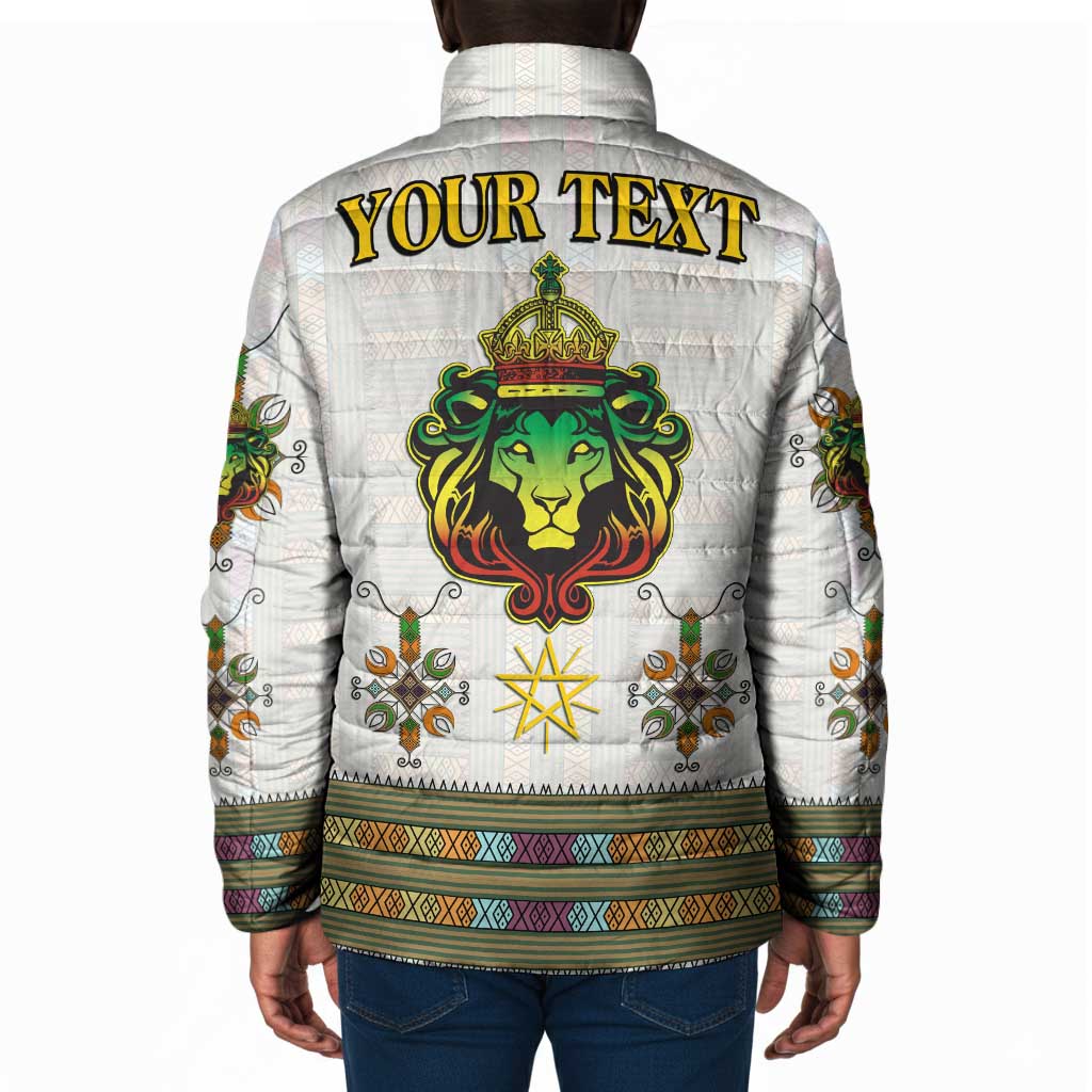Personalized Ethiopia Lion Of Judah Padded Jacket Tibeb Style