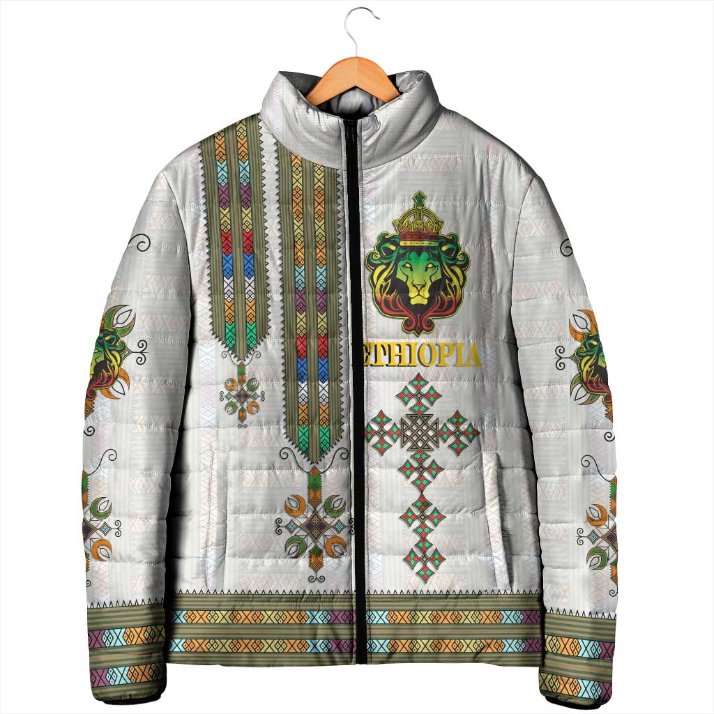 Personalized Ethiopia Lion Of Judah Padded Jacket Tibeb Style