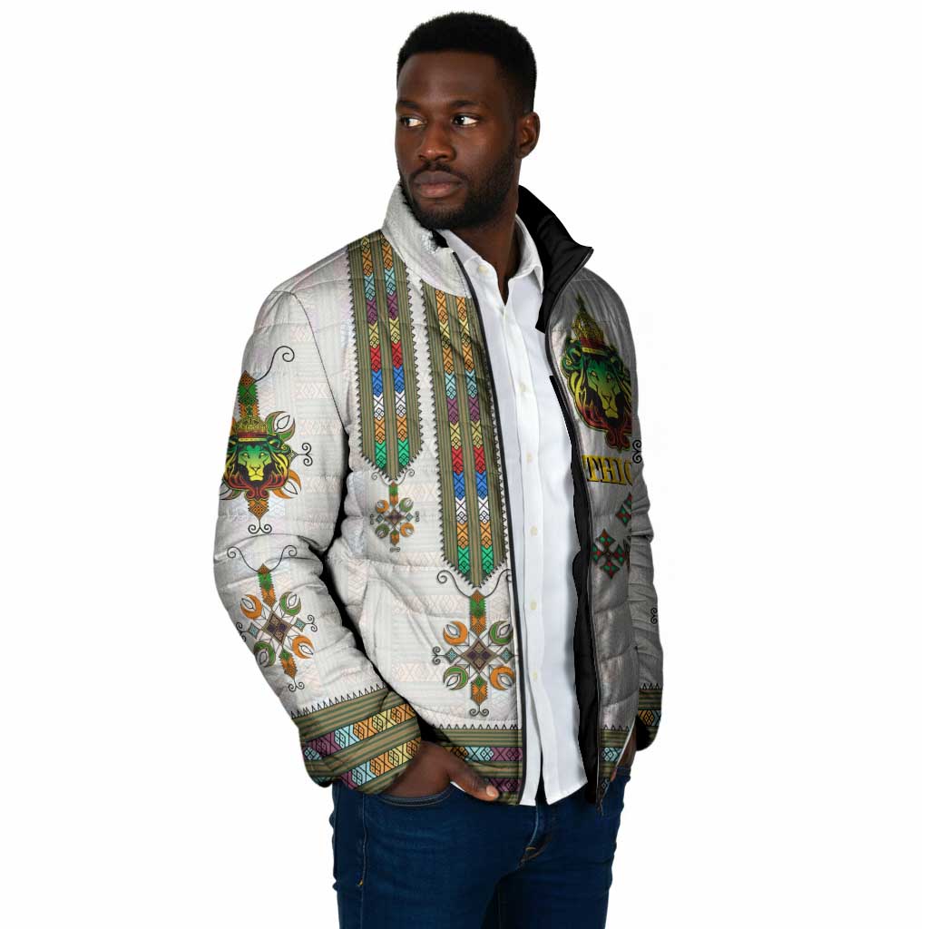 Personalized Ethiopia Lion Of Judah Padded Jacket Tibeb Style