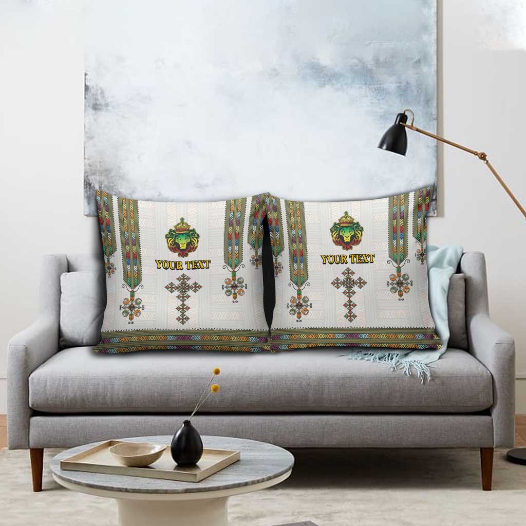 Personalized Ethiopia Lion Of Judah Pillow Cover Tibeb Style