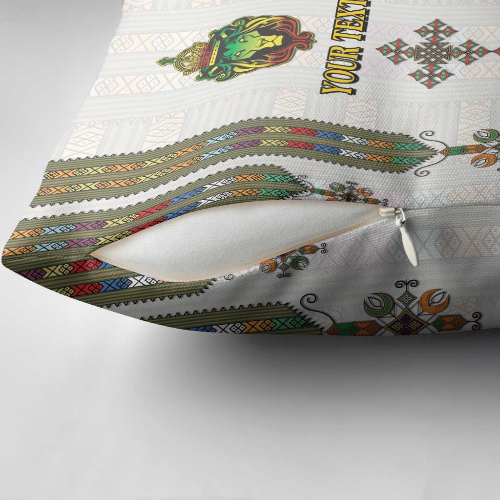 Personalized Ethiopia Lion Of Judah Pillow Cover Tibeb Style
