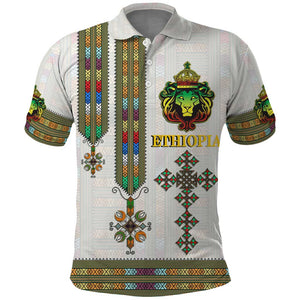 Personalized Ethiopia Lion Of Judah Polo Shirt Tibeb Style