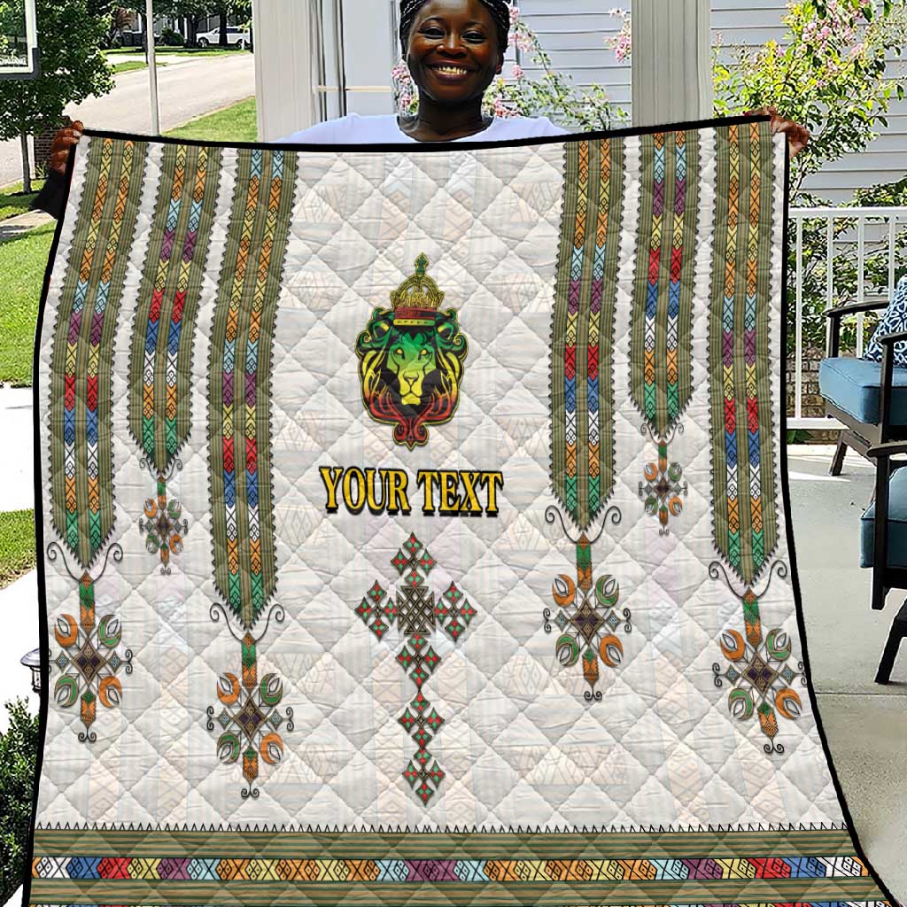 Personalized Ethiopia Lion Of Judah Quilt Tibeb Style