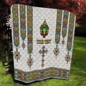 Personalized Ethiopia Lion Of Judah Quilt Tibeb Style