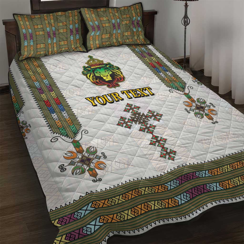 Personalized Ethiopia Lion Of Judah Quilt Bed Set Tibeb Style