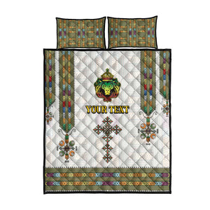 Personalized Ethiopia Lion Of Judah Quilt Bed Set Tibeb Style