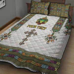 Personalized Ethiopia Lion Of Judah Quilt Bed Set Tibeb Style