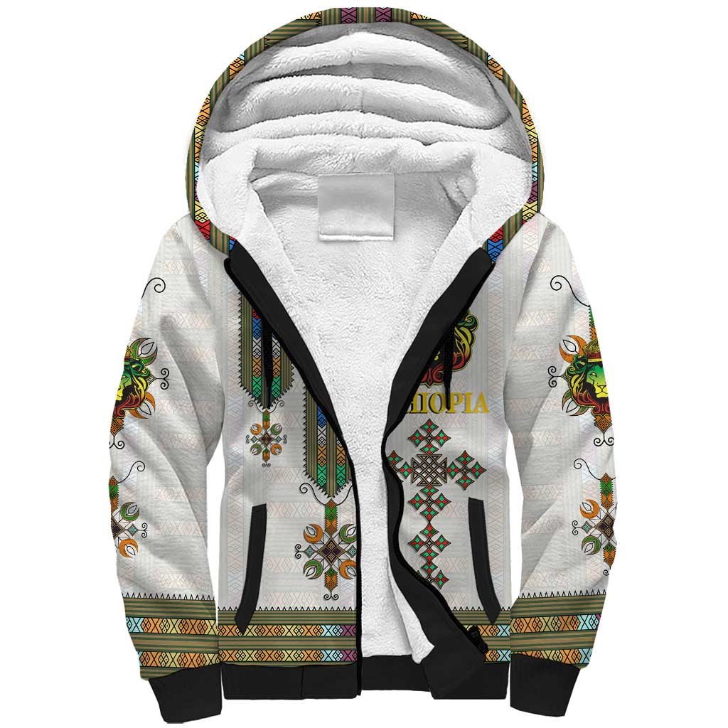 Personalized Ethiopia Lion Of Judah Sherpa Hoodie Tibeb Style