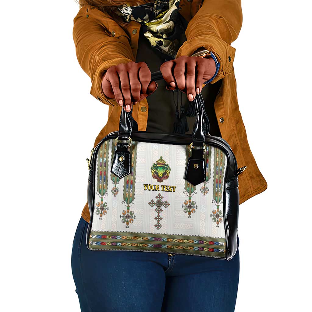 Personalized Ethiopia Lion Of Judah Shoulder Handbag Tibeb Style