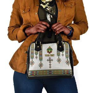 Personalized Ethiopia Lion Of Judah Shoulder Handbag Tibeb Style