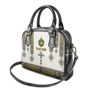 Personalized Ethiopia Lion Of Judah Shoulder Handbag Tibeb Style