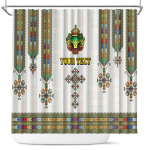 Personalized Ethiopia Lion Of Judah Shower Curtain Tibeb Style