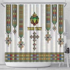 Personalized Ethiopia Lion Of Judah Shower Curtain Tibeb Style