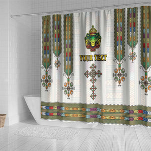 Personalized Ethiopia Lion Of Judah Shower Curtain Tibeb Style