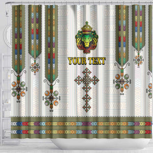 Personalized Ethiopia Lion Of Judah Shower Curtain Tibeb Style