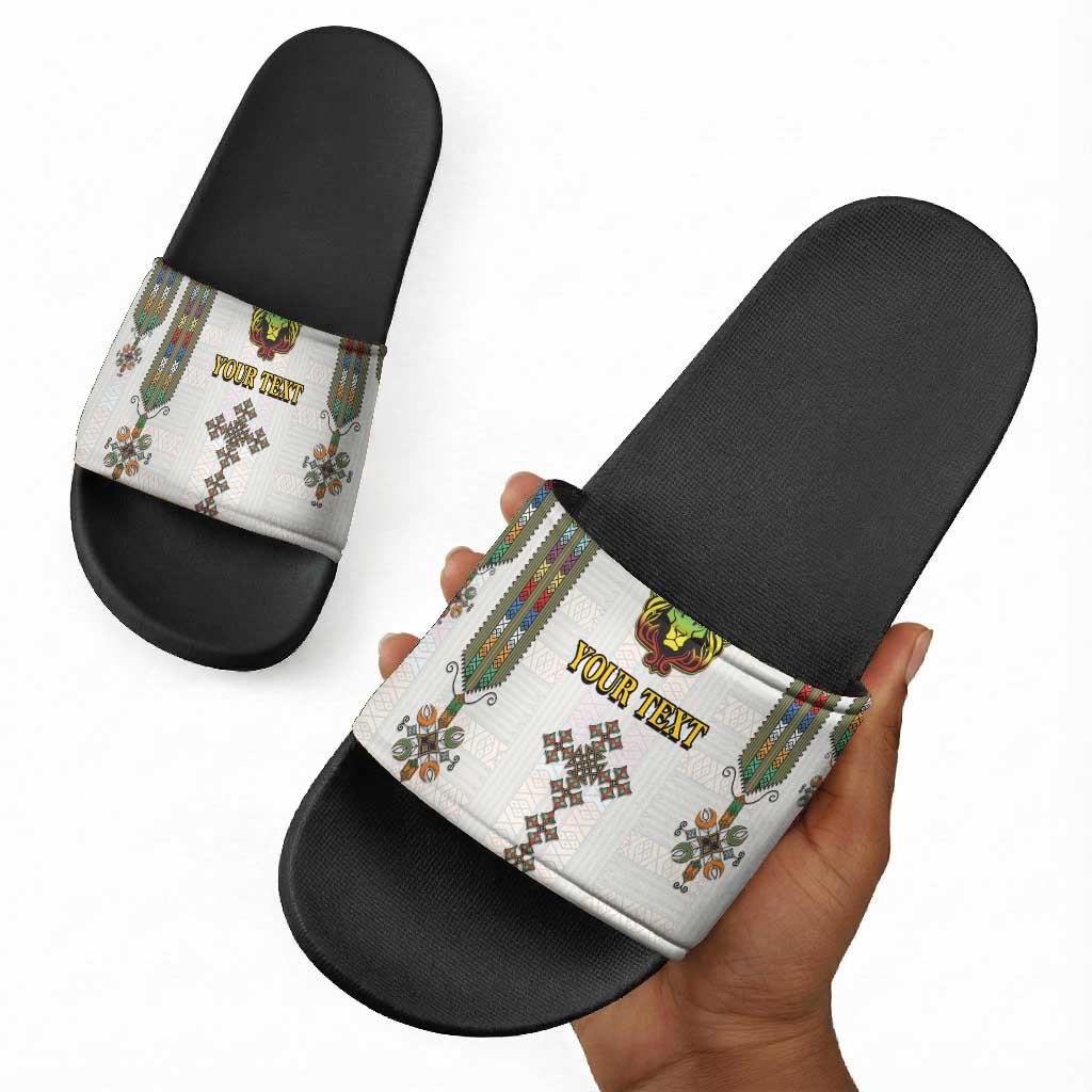 Personalized Ethiopia Lion Of Judah Slide Sandals Tibeb Style