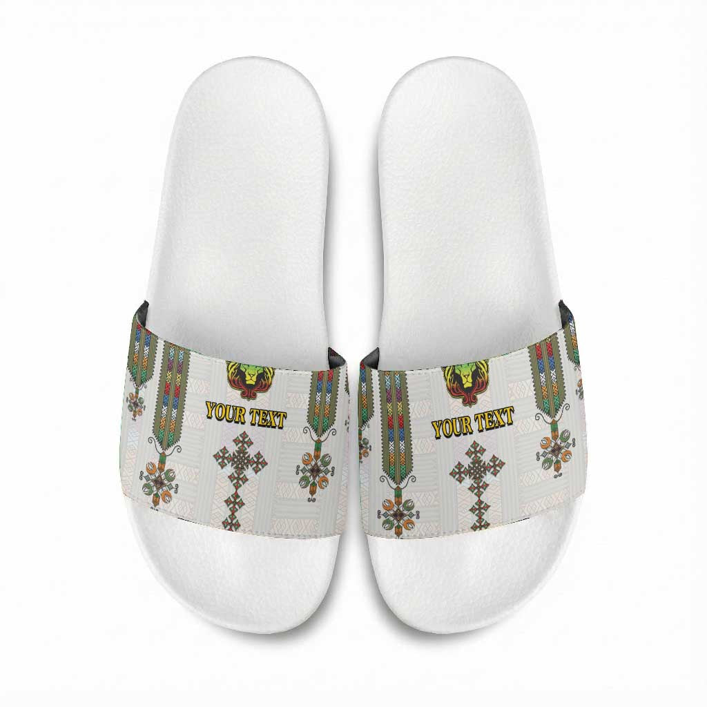 Personalized Ethiopia Lion Of Judah Slide Sandals Tibeb Style