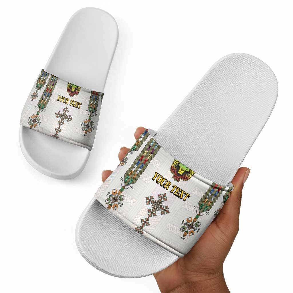 Personalized Ethiopia Lion Of Judah Slide Sandals Tibeb Style