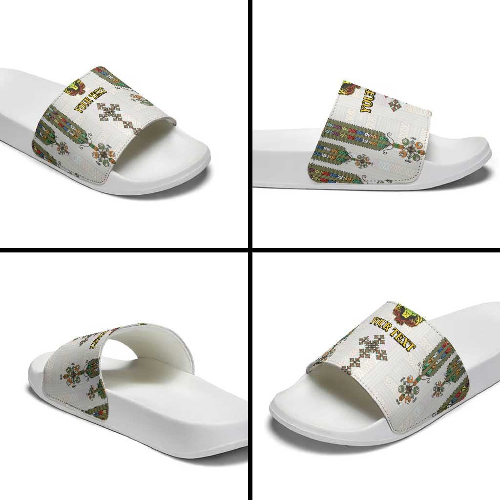 Personalized Ethiopia Lion Of Judah Slide Sandals Tibeb Style