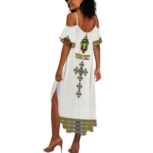 Personalized Ethiopia Lion Of Judah Summer Maxi Dress Tibeb Style