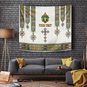 Personalized Ethiopia Lion Of Judah Tapestry Tibeb Style