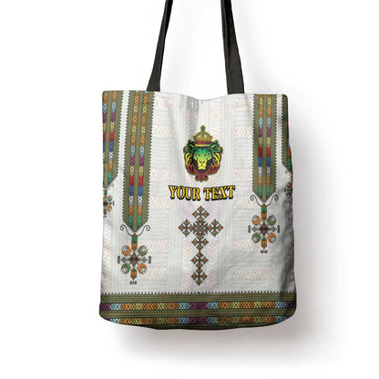 Personalized Ethiopia Lion Of Judah Tote Bag Tibeb Style