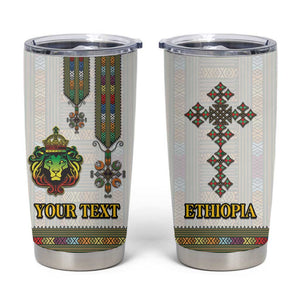 Personalized Ethiopia Lion Of Judah Tumbler Cup Tibeb Style