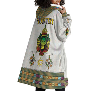 Personalized Ethiopia Lion Of Judah Wearable Blanket Hoodie Tibeb Style