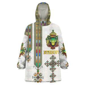 Personalized Ethiopia Lion Of Judah Wearable Blanket Hoodie Tibeb Style