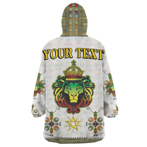 Personalized Ethiopia Lion Of Judah Wearable Blanket Hoodie Tibeb Style