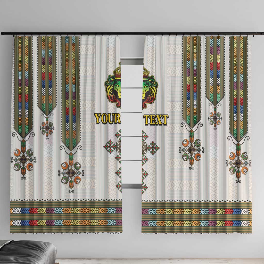 Personalized Ethiopia Lion Of Judah Window Curtain Tibeb Style