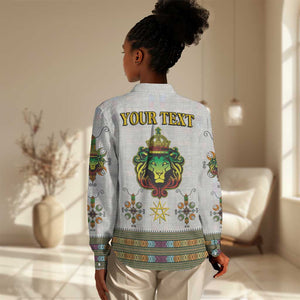 Personalized Ethiopia Lion Of Judah Women Casual Shirt Tibeb Style LT9