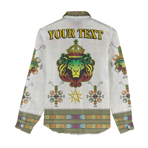 Personalized Ethiopia Lion Of Judah Women Casual Shirt Tibeb Style