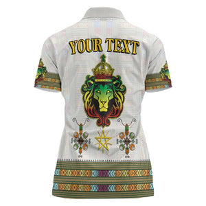 Personalized Ethiopia Lion Of Judah Women Polo Shirt Tibeb Style