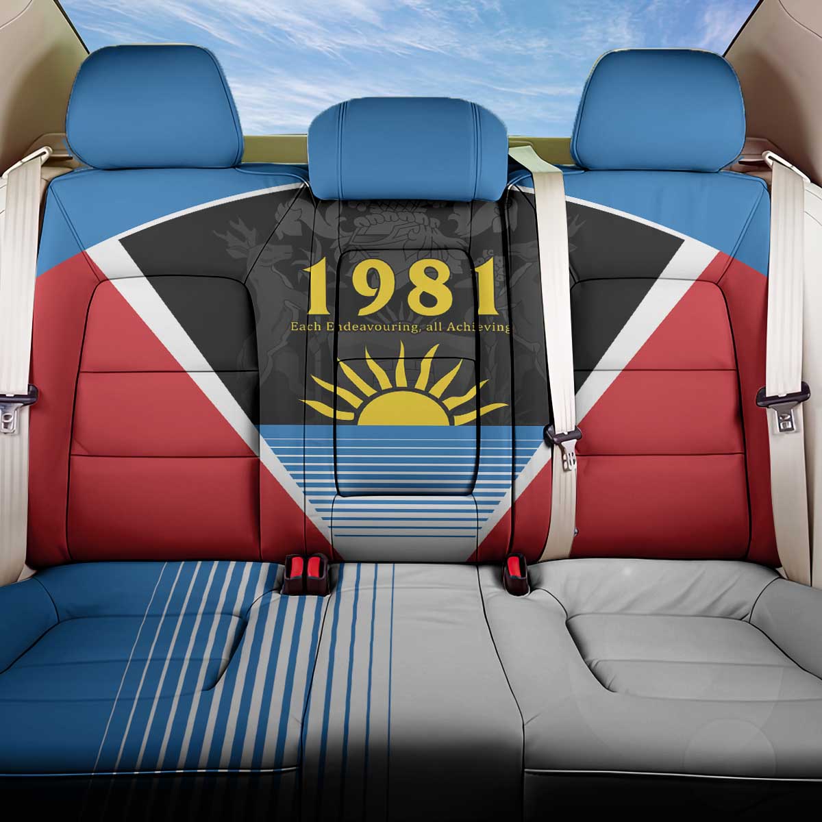 ‎Afro-Antiguans and Barbudans 1981 Back Car Seat Cover Each Endeavouring All Achieving