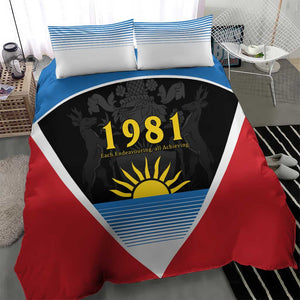 ‎Afro-Antiguans and Barbudans 1981 Bedding Set Each Endeavouring All Achieving