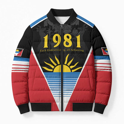 ‎Afro-Antiguans and Barbudans 1981 Bomber Puffer Jacket Each Endeavouring All Achieving