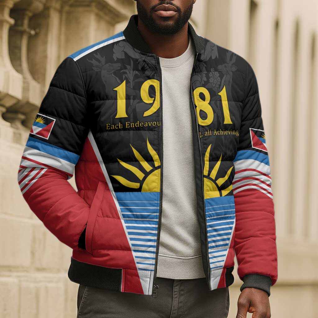 ‎Afro-Antiguans and Barbudans 1981 Bomber Puffer Jacket Each Endeavouring All Achieving