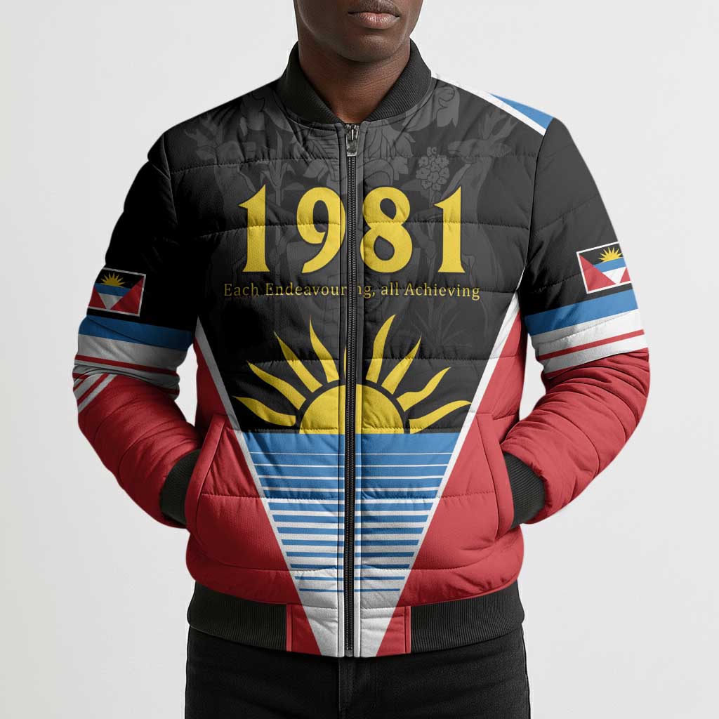 ‎Afro-Antiguans and Barbudans 1981 Bomber Puffer Jacket Each Endeavouring All Achieving