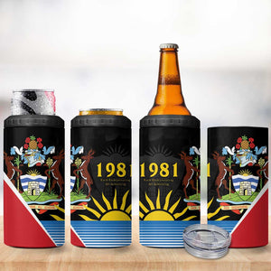 ‎Afro-Antiguans and Barbudans 1981 4 in 1 Can Cooler Tumbler Each Endeavouring All Achieving