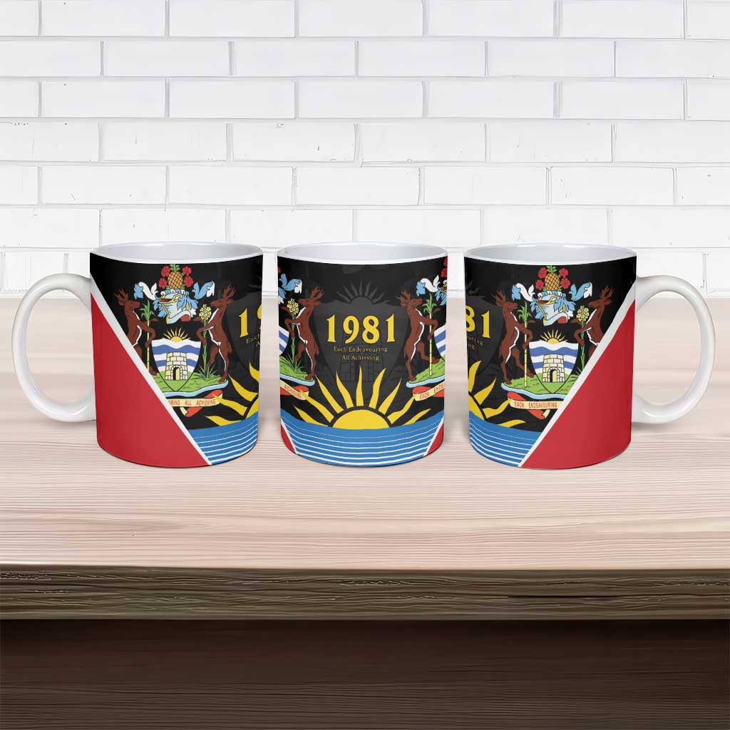 ‎Afro-Antiguans and Barbudans 1981 Ceramic Mug Each Endeavouring All Achieving