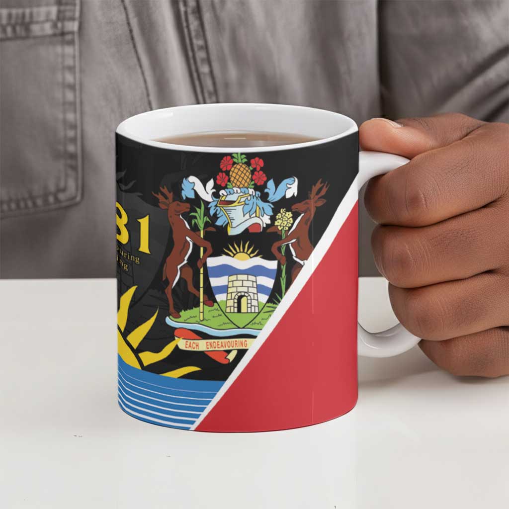 ‎Afro-Antiguans and Barbudans 1981 Ceramic Mug Each Endeavouring All Achieving