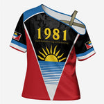‎Afro-Antiguans and Barbudans 1981 Cross Shoulder Shirt Each Endeavouring All Achieving