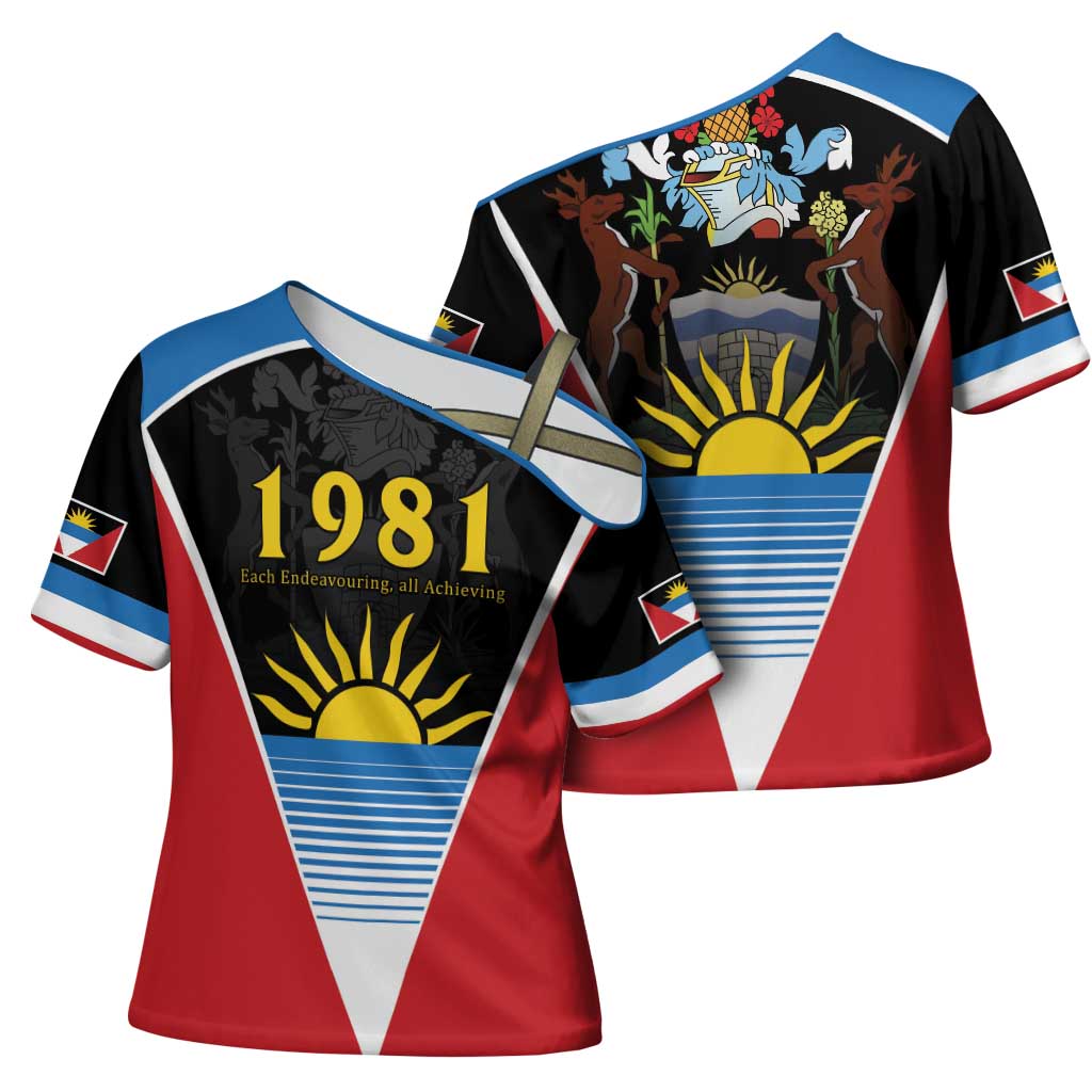 ‎Afro-Antiguans and Barbudans 1981 Cross Shoulder Shirt Each Endeavouring All Achieving